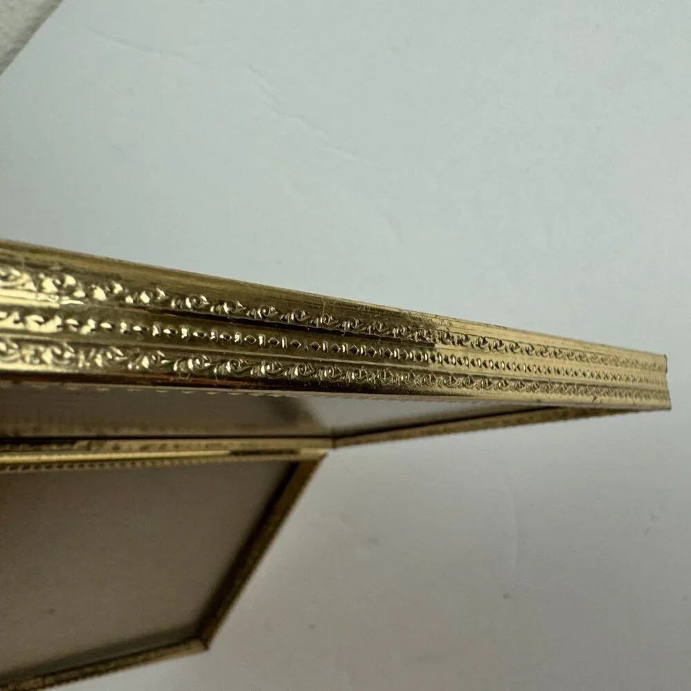 Vintage Double Gold Filigree Picture Frame #1